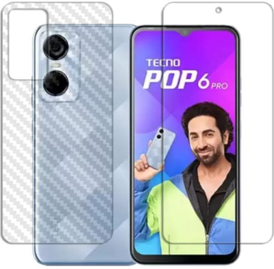 KHWABEEDA Front and Back Tempered Glass for TECNO POP 6 PRO FRONT AND BACK TEMPERED GLASS(Pack of 2)