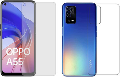 4 YARDS Front and Back Tempered Glass for Oppo A55 (Matte Finish)(Pack of 1)
