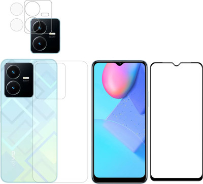 Vatsin Front and Back Tempered Glass for ViVO Y22(Pack of 3)