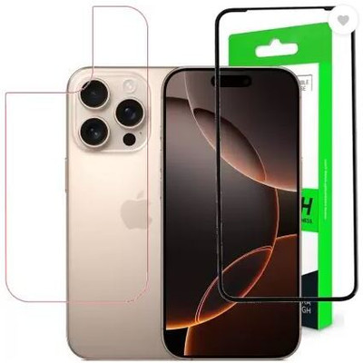 BadiyaBuy Front and Back Tempered Glass for Apple iPhone 16 Pro(Pack of 2)