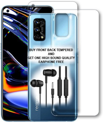 SOMTONE Front and Back Tempered Glass for Realme 7 Pro FRONT BACK TEMPERED GLASS BUY AND GET EARPHONE FREE(Pack of 1)