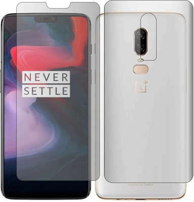 AGRSHI Front and Back Tempered Glass for OnePlus 6, OnePlus 6, 1+6(Pack of 1)