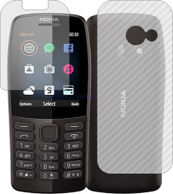 Fasheen Front and Back Tempered Glass for NOKIA 210 (Front Matte Finish & Back 3d Carbon Fiber)(Pack of 2)