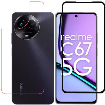 ECMERED Front and Back Tempered Glass for realme C67 5G, Realme C67 5G(Pack of 1)