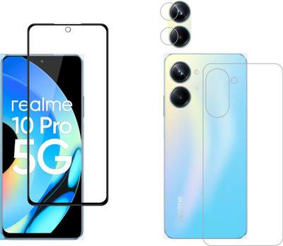 Ten To 11 Front and Back Tempered Glass for Realme 10 Pro 5G, Realme 10 Pro 5G [With Rear Camera Lens Guard](Pack of 3)