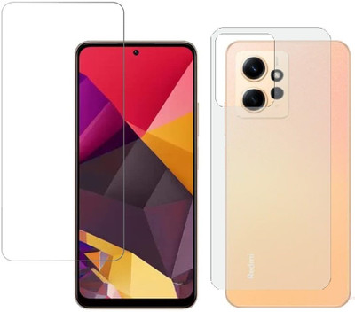 4 YARDS Front and Back Tempered Glass for REDMI NOTE 12 4G(Pack of 1)