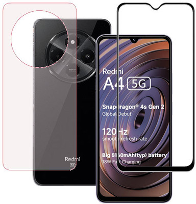 ECMERED Front and Back Tempered Glass for Mi Redmi A4, Mi Redmi A4(Pack of 1)
