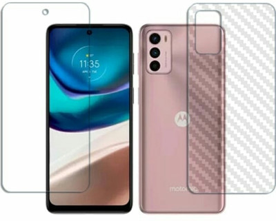 AHWAVEEDA Front and Back Tempered Glass for MOTOROLA G42 FRONT AND BACK TEMPERED GLASS(Pack of 2)