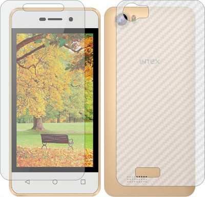 MOBART Front and Back Tempered Glass for INTEX AQUA 4G STRONG(Pack of 2)
