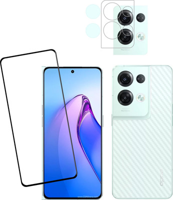 Vatsin Front and Back Tempered Glass for Oppo Reno8 Pro 5G, Oppo Reno8 Pro 5G (Back Carbon Fiber)(Pack of 3)