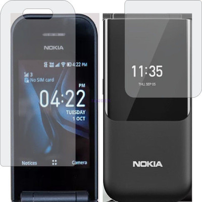 Fasheen Front and Back Tempered Glass for NOKIA 2720 2019 (Front Matte Finish & Back 3d Carbon Fiber)(Pack of 2)