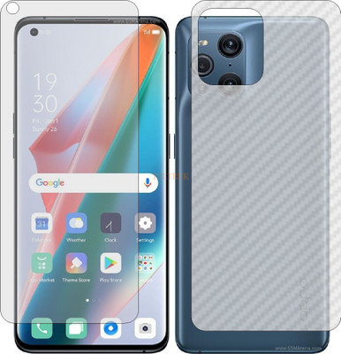 TELTREK Front and Back Tempered Glass for OPPO FIND X3 PRO (Front Matte Finish & Back 3d Carbon Fiber)(Pack of 2)