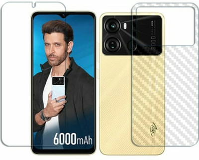 AHWAVEEDA Front and Back Tempered Glass for ITEL P40 FRONT AND BACK TEMPERED GLASS(Pack of 2)