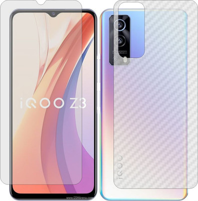 MOBART Front and Back Tempered Glass for VIVO IQOO Z3(Pack of 2)
