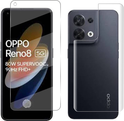 4 YARDS Front and Back Tempered Glass for Oppo Reno 8 5G(Pack of 1)