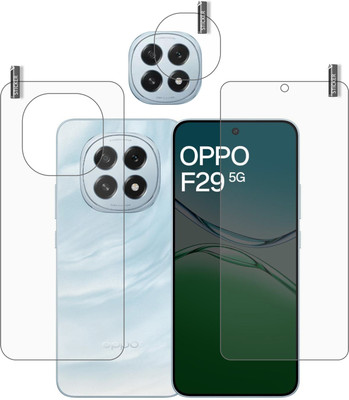 BOMGUARD Front and Back Tempered Glass for OPPO F29 5G With Camera Lens Protector(Pack of 3)