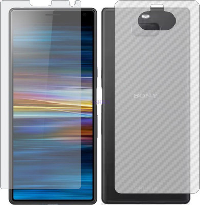 Fasheen Front and Back Tempered Glass for SONY XPERIA 10 (Front Matte Finish & Back 3d Carbon Fiber)(Pack of 2)