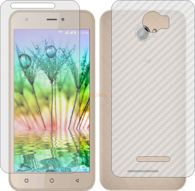TELTREK Front and Back Tempered Glass for INTEX NOTE 5.5 (Front Matte Finish & Back 3d Carbon Fiber)(Pack of 2)