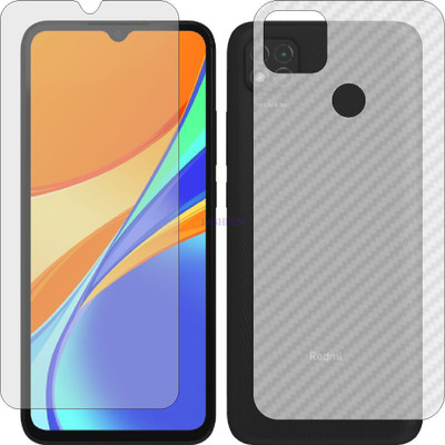 Fasheen Front and Back Tempered Glass for XIAOMI MI 9C (Front Matte Finish & Back 3d Carbon Fiber)(Pack of 2)