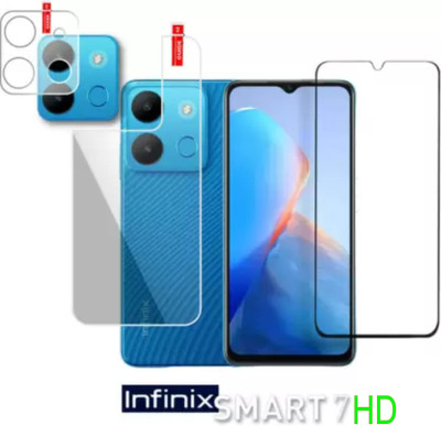 ICROMECK Front and Back Tempered Glass for INFINIX SMART 7 HD(Pack of 3)