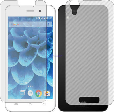 Fasheen Front and Back Tempered Glass for LAVA ATOM 3 (Front Matte Finish & Back 3d Carbon Fiber)(Pack of 2)