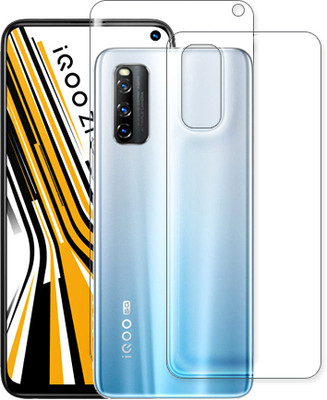 SOMTONE Front and Back Tempered Glass for Vivo iQOO Z1(Pack of 2)