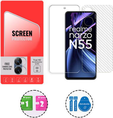 ARBAN Front and Back Tempered Glass for Realme Narzo N55 4G (1 FREE CAMERA LENS) WITH FRONTBACK SCREEN PROTECTOR(Pack of 1)
