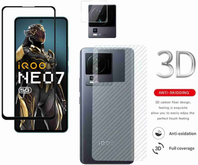 KANCHA Front and Back Tempered Glass for IQOO NEO 7 PRO WITH CAMERA SET FREE(Pack of 1)