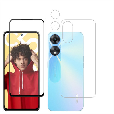 Ten To 11 Front and Back Tempered Glass for Oppo A58, Oppo A58 [With Rear Camera Lens Guard](Pack of 3)