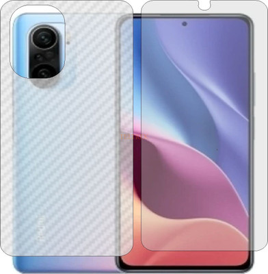TELTREK Front and Back Tempered Glass for MI 11X PRO (Front Matte Finish & Back 3d Carbon Fiber)(Pack of 2)