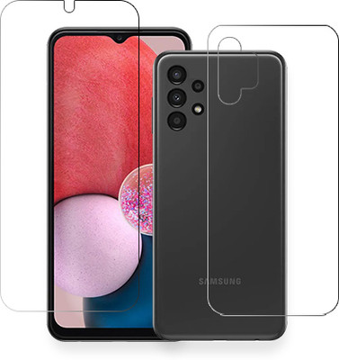 SOMTONE Front and Back Tempered Glass for Samsung Galaxy A13 FRONT BACK(Pack of 1)