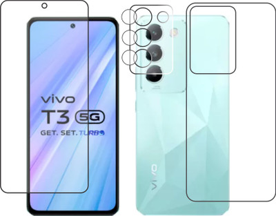 chakoor Front and Back Tempered Glass for Vivo T3 5G(Pack of 3)