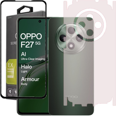 ECMERED Front and Back Tempered Glass for OPPO F27 5G, OPPO F27, oppo f27 5g, oppo f27(Pack of 2)