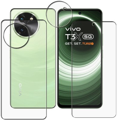 tombik Front and Back Tempered Glass for 73qa-Vivo T3x 5G-fb,lens(Pack of 3)