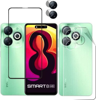 KANCHA Front and Back Tempered Glass for INFINIX SMART 8 HD(Pack of 3)