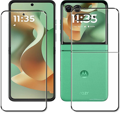 tombik Front and Back Tempered Glass for 5fx-Motorola Razr 60-fb(Pack of 2)