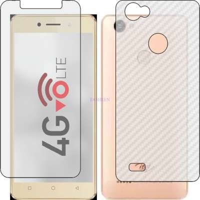 Fasheen Front and Back Tempered Glass for ITEL WISH A41 PLUS (Front Matte Finish & Back 3d Carbon Fiber)(Pack of 2)