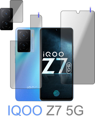 PONDRIK Front and Back Tempered Glass for IQOO Z7 5G(Pack of 2)