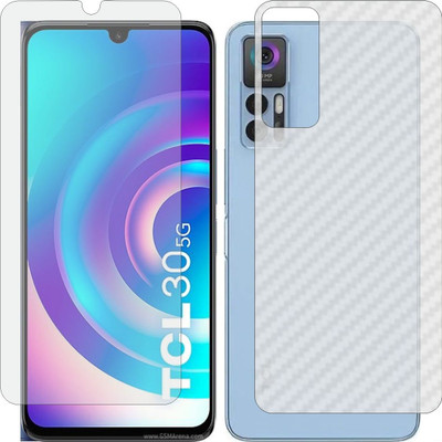 MOBART Front and Back Tempered Glass for TCL 30 5G(Pack of 2)