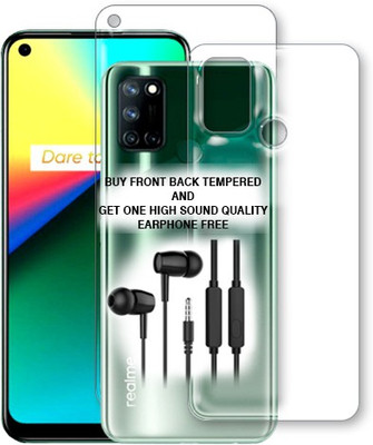 SOMTONE Front and Back Tempered Glass for Realme 7i FRONT BACK TEMPERED GLASS BUY AND GET EARPHONE FREE(Pack of 1)
