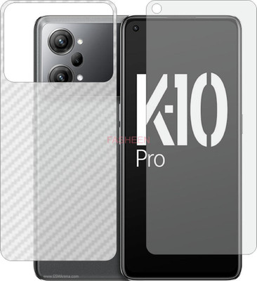 Fasheen Front and Back Tempered Glass for OPPO PGIM10 (Front Matte Finish & Back 3d Carbon Fiber)(Pack of 2)