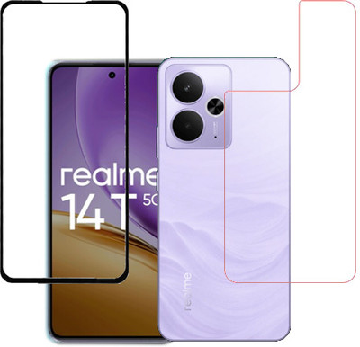 ECMERED Front and Back Tempered Glass for Realme 14T(Pack of 1)