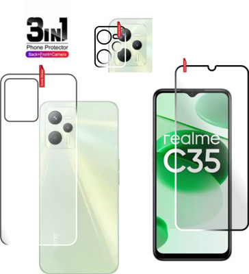 chakoor Front and Back Tempered Glass for Realme C35(Pack of 3)