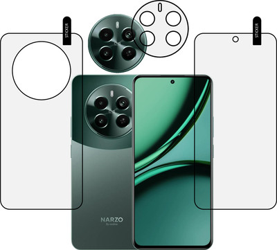 MOBKAVACH Front and Back Tempered Glass for REALME Narzo 70pro 5G WITH CAMERA LENS PROTECTOR(Pack of 3)
