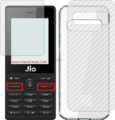 Fasheen Front and Back Tempered Glass for JIO F61 (Front Matte Finish & Back 3d Carbon Fiber)(Pack of 2)