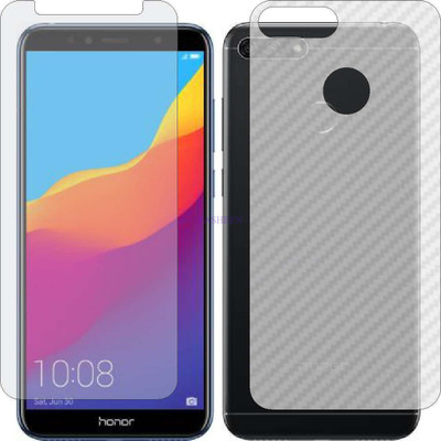 Fasheen Front and Back Tempered Glass for HUAWEI HONOR 7A (Front Matte Finish & Back 3d Carbon Fiber)(Pack of 2)