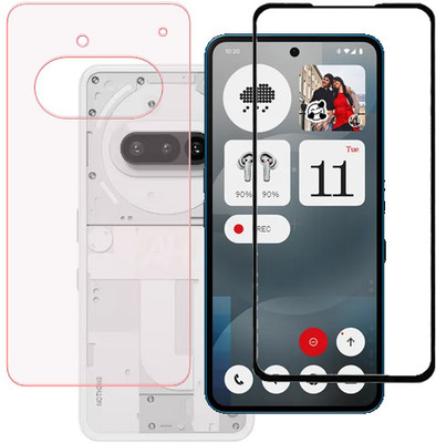 HOBBYTRONICS Front and Back Tempered Glass for Nothing Phone (3a)(Pack of 1)