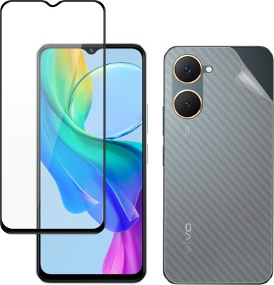 Ten To 11 Front and Back Tempered Glass for ViVO Y18i, ViVO Y18i [Back Carbon Fiber](Pack of 2)