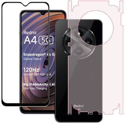ECMERED Front and Back Tempered Glass for Mi Redmi A4, Mi Redmi A4(Pack of 1)