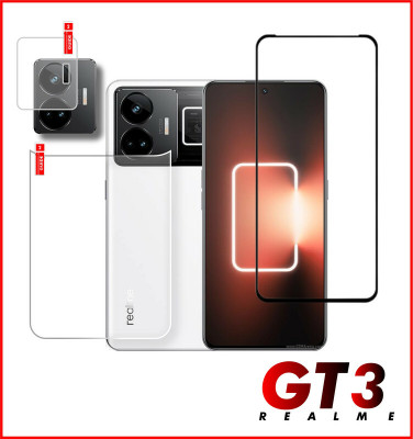 Olonga Front and Back Tempered Glass for REALME GT3, REALME GT NEO 5(Pack of 3)